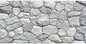 img 4 attached to 🐠 AWERT White Stone Aquarium Background - Rocky Fish Tank & Terrarium Décor - Durable Polyester Background
