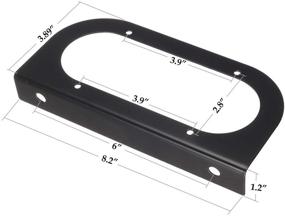 img 3 attached to 🔧 Premium 6" Oval Tail Light Mounting Brackets - Ultra Sturdy Steel, L-Shaped Design for Versatile Horizontal Mounting