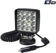 🚗 lemil - 48w 5d объектив светодиодный фонарь для работы 12v off road flood beam lamp с магнитным основанием водонепроницаемый аварийный свет для внедорожника грузовика лодки бар лампа 12v 24v логотип