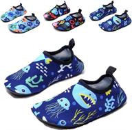 qtms kids barefoot water shoes: quick dry aqua socks for boys & girls logo