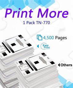 img 2 attached to 🖨️ EasyPrint 1-Pack Black TN770 TN-770 Compatible Toner Cartridge Replacement for Brother HL-L2370DW MFC-L2750DW HL-L2370DWXL MFC-L2750DWXL Printer