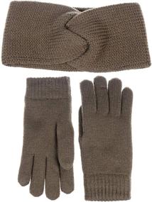 img 2 attached to Warm Winter Fleece Gloves Headband for Girls' Accessories and Cold Weather