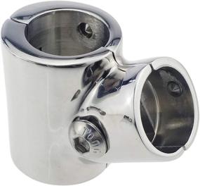 img 1 attached to 🚢 Keehui 316SS Heavy Duty Polished Boat Hand Rail Fitting - 60° T/Tee Hinged/Split Fitting for 1-inch Tube