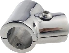 img 2 attached to 🚢 Keehui 316SS Heavy Duty Polished Boat Hand Rail Fitting - 60° T/Tee Hinged/Split Fitting for 1-inch Tube