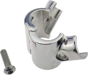 img 4 attached to 🚢 Keehui 316SS Heavy Duty Polished Boat Hand Rail Fitting - 60° T/Tee Hinged/Split Fitting for 1-inch Tube