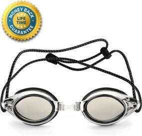 img 1 attached to 🏊 Proswims Anti-Fog Racing Swimming Goggles with Adjustable Strap & Gray Lens - Includes Hard Case and Bonus Microfiber Cleaning Cloth