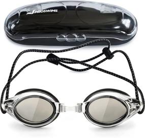 img 4 attached to 🏊 Proswims Anti-Fog Racing Swimming Goggles with Adjustable Strap & Gray Lens - Includes Hard Case and Bonus Microfiber Cleaning Cloth