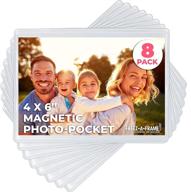 📸 convenient and versatile freeze-a-frame magnetic photo pocket picture frames - 4 x 6 (8 pack) логотип