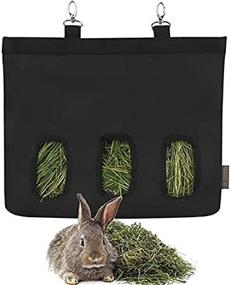 img 2 attached to 🐇 Green Rabbit and Guinea Pig Hay Feeder Bag - 600D Oxford Cloth Fabric, Small Animal Hay Feeder Storage