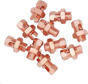 img 3 attached to 🔗 Kuejotty 10PCS Split Bolt Ground Wire Clamp-6AWG, Solid Copper Connector