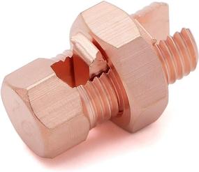 img 2 attached to 🔗 Kuejotty 10PCS Split Bolt Ground Wire Clamp-6AWG, Solid Copper Connector