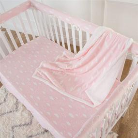 img 4 attached to Ultimate Comfort for Girls: American Baby Company Heavenly Soft Chenille/Sherpa Crib Sheet & Blanket Set - 3D Cloud Pink