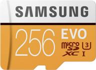 📱 samsung 256gb microsd evo memory card with adapter - 100mb/s uhs-3 (mb-mp256ga/am) logo