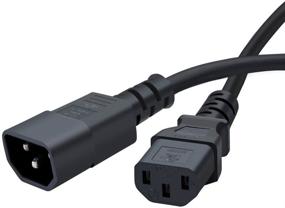 img 1 attached to 🔌 CableCreation [Pack of 2] 6ft 18AWG C14 to C13 PDU Style Computer Power Extension Cable, 1.8M, Black - Enhanced SEO