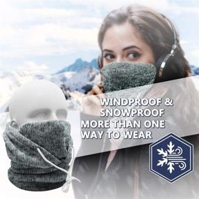 img 3 attached to Winter Beanie Knit Hats: Stay Warm with Adjustable Ski Hat and Face Mask for Women and Men