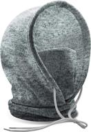 winter beanie knit hats: stay warm with adjustable ski hat and face mask for women and men logo