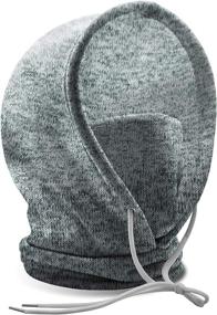 img 4 attached to Winter Beanie Knit Hats: Stay Warm with Adjustable Ski Hat and Face Mask for Women and Men