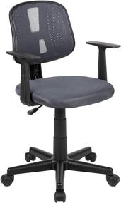 img 3 attached to Enhance Your Office Comfort with the Flash Furniture Flash Fundamentals Mid-Back Gray Mesh Swivel Task Office Chair – Pivot Back and Arms Included!