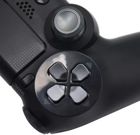 img 1 attached to 🎮 PS4 Controller TOMSIN Metal Buttons: Aluminum Metal Thumbsticks, Analog Grip, Bullet Buttons, D-pad (Dark Grey)
