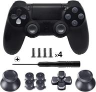 🎮 ps4 controller tomsin metal buttons: aluminum metal thumbsticks, analog grip, bullet buttons, d-pad (dark grey) logo