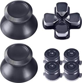 img 2 attached to 🎮 PS4 Controller TOMSIN Metal Buttons: Aluminum Metal Thumbsticks, Analog Grip, Bullet Buttons, D-pad (Dark Grey)