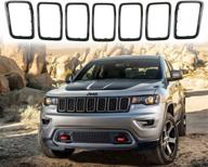 🔥 черные ободки решетчатой решетки yav для jeep grand cherokee 2017-2021 - улучшите свою поездку с 7 стильными аксессуарами логотип