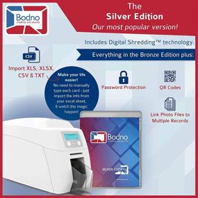 img 1 attached to 🖨️ Silver Edition Magicard 300 Dual Sided ID Card Printer Bundle with Bodno ID Software and Complete Supplies