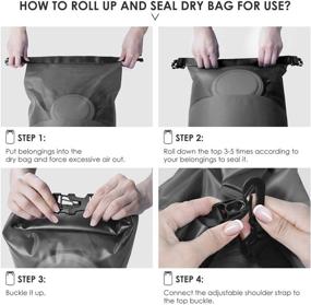 img 1 attached to Grassman Ultra-Thick Bottom Waterproof Dry Bag for Camping, Swimming, Boating, Kayaking - Lightweight 5L/10L/20L Dry Storage Bag