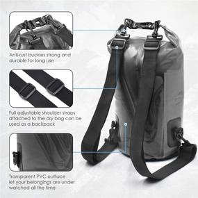 img 3 attached to Grassman Ultra-Thick Bottom Waterproof Dry Bag for Camping, Swimming, Boating, Kayaking - Lightweight 5L/10L/20L Dry Storage Bag