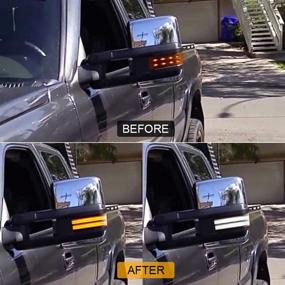 img 2 attached to 🚦 Enhance Safety with LED White & Dynamic Amber Side Tow Mirror Marker Lights for Silverado/Sierra (2014–2019)