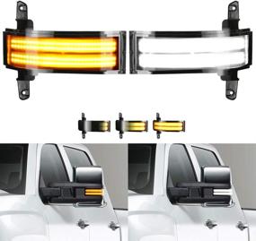 img 4 attached to 🚦 Enhance Safety with LED White & Dynamic Amber Side Tow Mirror Marker Lights for Silverado/Sierra (2014–2019)