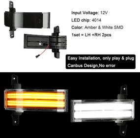 img 3 attached to 🚦 Enhance Safety with LED White & Dynamic Amber Side Tow Mirror Marker Lights for Silverado/Sierra (2014–2019)