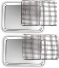 img 4 attached to Bakeware Set Aluminum Stainless Commercial