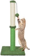 🐱 tall cat scratching post: kazura 29" green natural sisal rope scratch pole for indoor cat scratcher logo