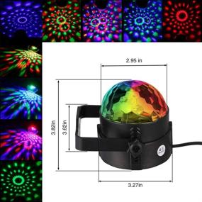 img 2 attached to Litake Party Lights Disco Ball - 2 Pack: Sound Activated Strobe Light with Remote, 7 RGB Colors Changing DJ Stage Lights for Home Festival Bar Club Parties Xmas Birthday Wedding Show