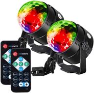 litake party lights disco ball - 2 pack: sound activated strobe light with remote, 7 rgb colors changing dj stage lights for home festival bar club parties xmas birthday wedding show logo