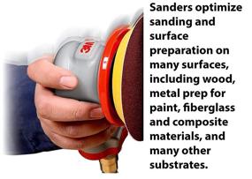 img 1 attached to 🔧 Top-rated Air Powered Non Vacuum Random Orbital Sander for Industrial Power & Hand Tools