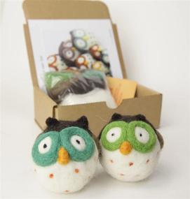 img 1 attached to 🦉 Woolbuddy Owl Needle Felting Kit: Create Your Own Handmade Felt Animal with Felting Wool, Needles, and Instructions