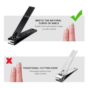 img 1 attached to Premium Nail Clippers Set for Men and Seniors - Strong, Sharp Toe and Finger Nail Cutter (4-Pack)