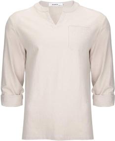 img 2 attached to 👔 AUDATE Casual Grandad Collarless Shirts for Men's Clothing