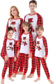 img 4 attached to 🎄 Get Cozy and Festive with our Matching Family Christmas Reindeer Sleepwear!