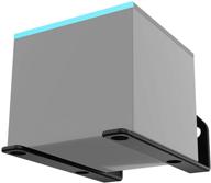 📺 enhance your streaming experience with the wali fire tv cube wall mount: easy installation, no obstruction voice recognition (cbtv), in sleek black logo