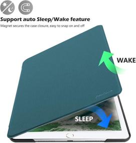 img 1 attached to 📱 ProCase iPad Air 3 10.5-inch 2019 / iPad Pro 10.5-inch 2017 Case - Slim Stand Protective Folio Smart Cover for iPad Air 10.5-inch (3rd Generation) 2019 / iPad Pro 10.5-inch 2017 - Teal