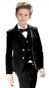 img 3 attached to Boys' Formal Velvet Blazer Suit & Sport Coat - Stylish Clothing Pieces