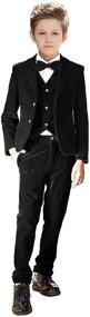 img 1 attached to Boys' Formal Velvet Blazer Suit & Sport Coat - Stylish Clothing Pieces