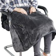 🔎 optimized search: dark grey weighted lap blanket for sofa - 8 lbs, 39in x 23in - ideal for adults and kids logo