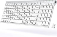 iclever gka22s wireless keyboard with number pad - full-size stainless steel ultra slim keyboard, stable 2.4g connection for imac, mackbook, pc, laptop - rechargeable logo