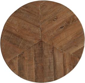 img 2 attached to 🌲 Rustic Mango Wood Round End Table by Signature Design - Ashley Kinnshee, in Brown