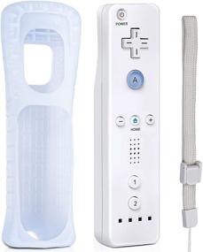 img 4 attached to Wii Remote Controller - Y-TEAM Wireless Gamepad for Nintendo Wii and Wii U with Silicone Case (No Motion Plus) - White
