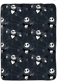 img 1 attached to 🎃 Official Disney Nightmare Before Christmas Blanket - Super Soft Fleece, Fade Resistant and Measures 62 x 90 inches, Kids Bedding with Jack Skellington Design